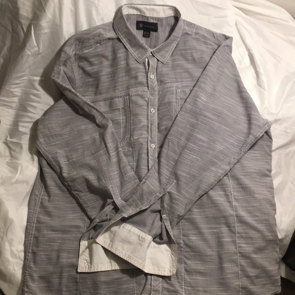 INC - Gray and White - XXL- Button Down - Picture 2 of 4